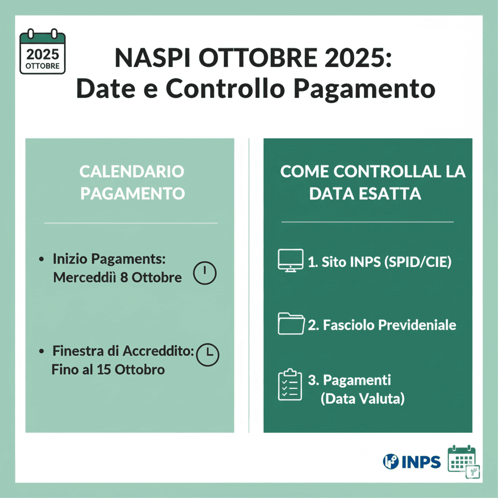NASpI Ottobre 2025: Date di Pagamento INPS, Calendario e Novità sui Requisiti