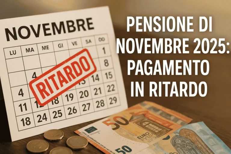 Pensione di Novembre 2025: Pagamento in Ritardo e l'Ultimo Cedolino con Trattenute Importanti