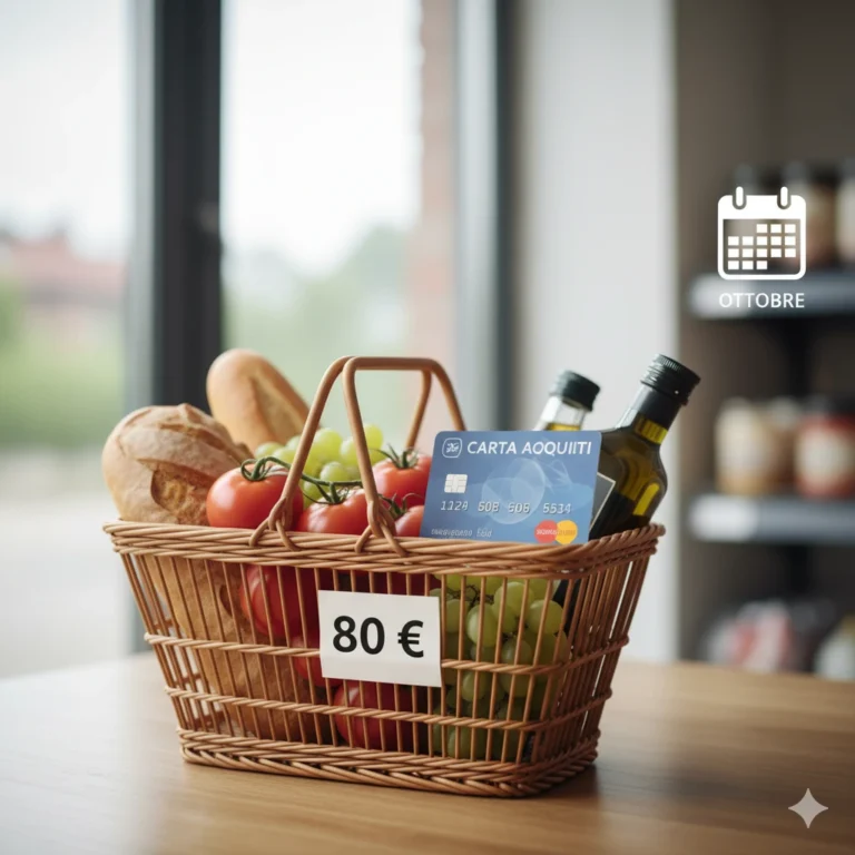 Carta Acquisti Ottobre 2025: Quando Arrivano gli 80 Euro e a Chi Spettano