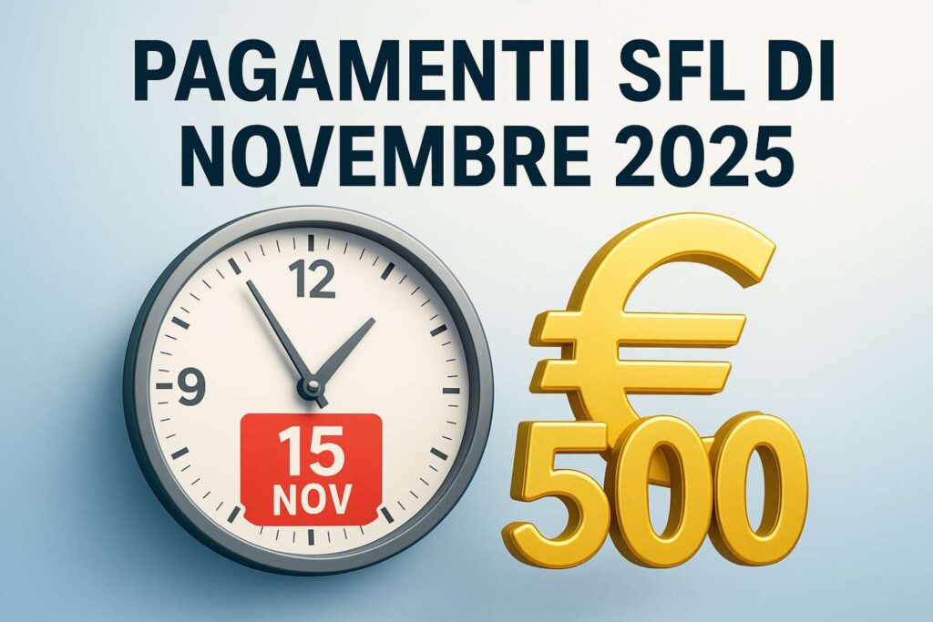 Pagamenti SFL di Novembre 2025:Date Ufficiali, Importo di 500 Euro