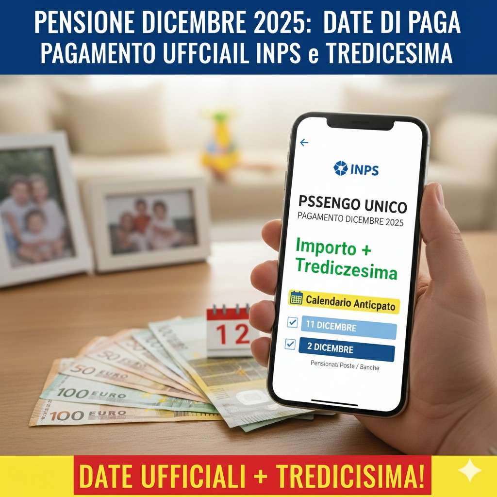 Pagamento Assegno Unico Dicembre 2025: Date Ufficiali INPS e Calendario Anticipato